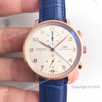 Swiss Copy IWC Portuguese A79350 Rose Gold White Dial Watch IWC V2 1-1 Best Edition